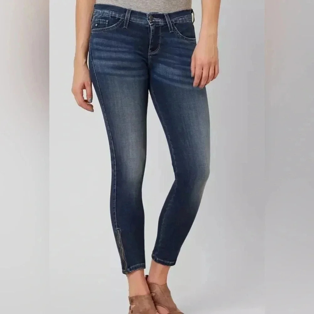 Kancan Low Rise Skinny Stretch Cropped Jean zipper ankle size 27 - Picture 1 of 11